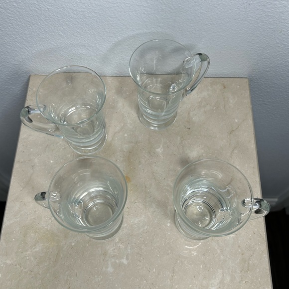 4 Glass Espresso Cups. 4.25” H - Picture 7 of 7